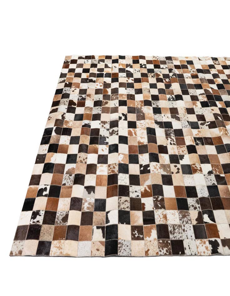 Detail image of 7' 11 x 9' 9 Cowhide - Patchwork Rug