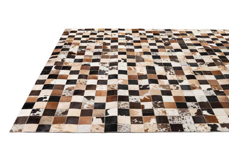 Detail image of 7' 11 x 9' 9 Cowhide - Patchwork Rug