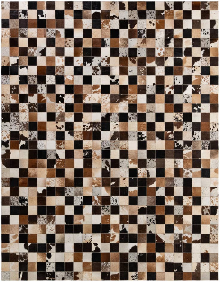 Detail image of 7' 11 x 9' 9 Cowhide - Patchwork Rug