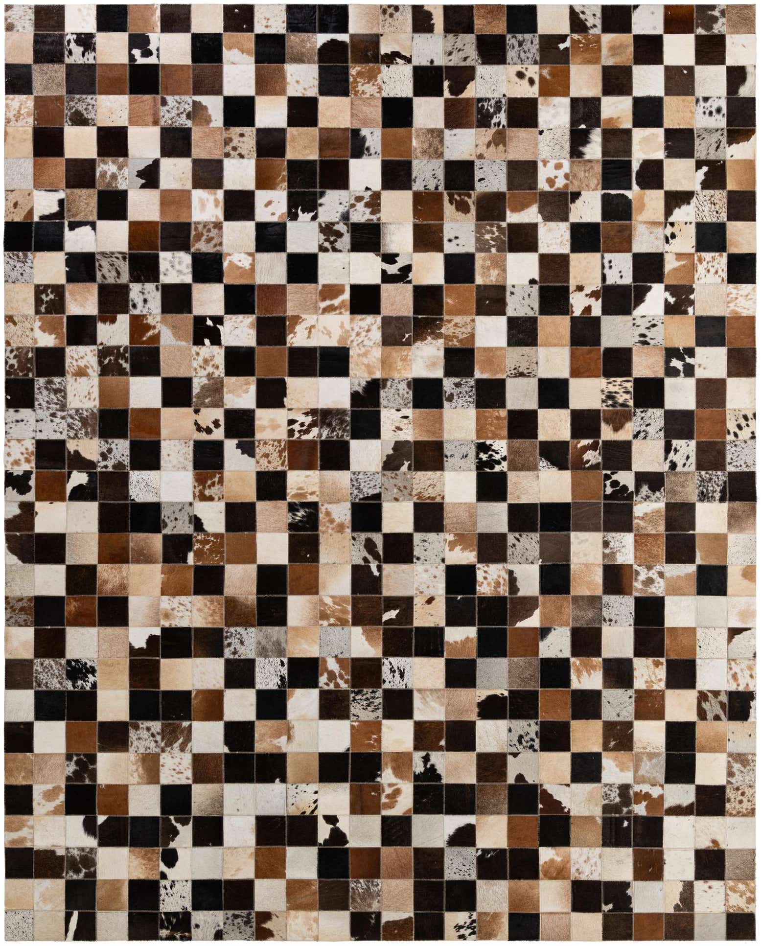 7' 11 x 9' 9 Cowhide - Patchwork Rug