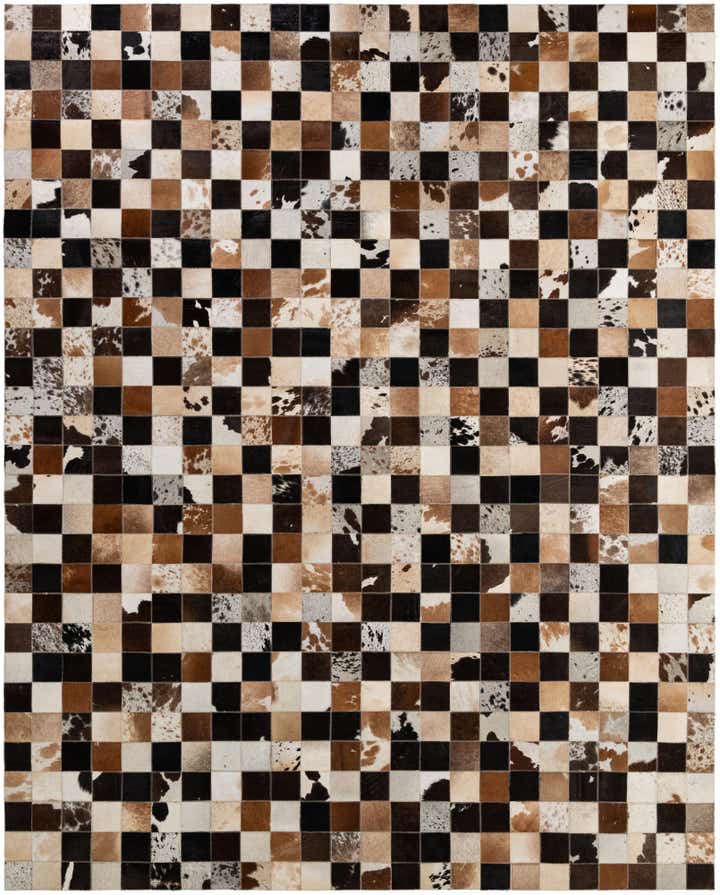 7' 11 x 9' 9 Cowhide - Patchwork Rug