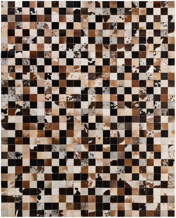 Detail image of 7' 11 x 9' 9 Cowhide - Patchwork Rug