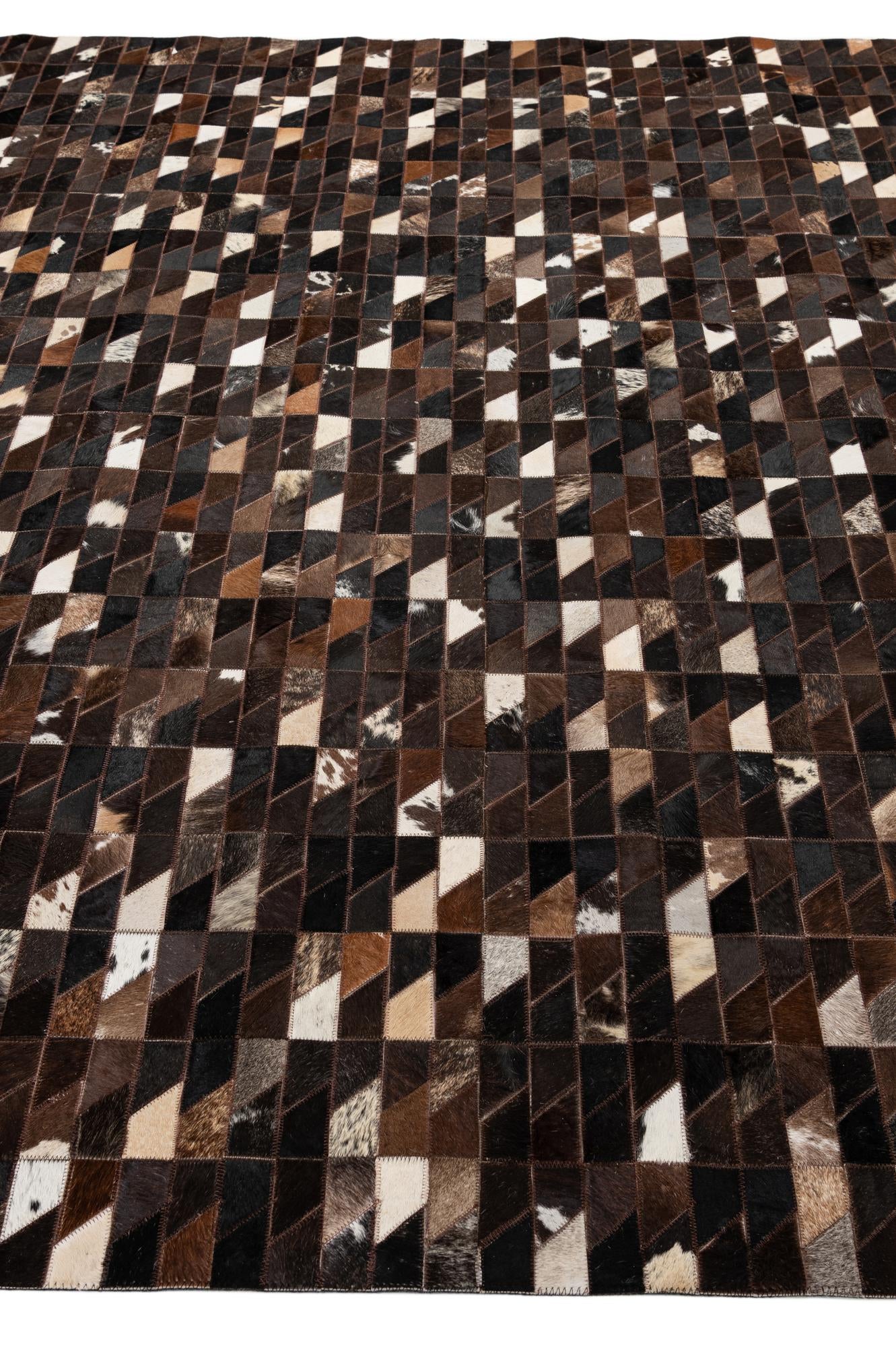 7' 11 x 9' 10 Cowhide - Patchwork Rug