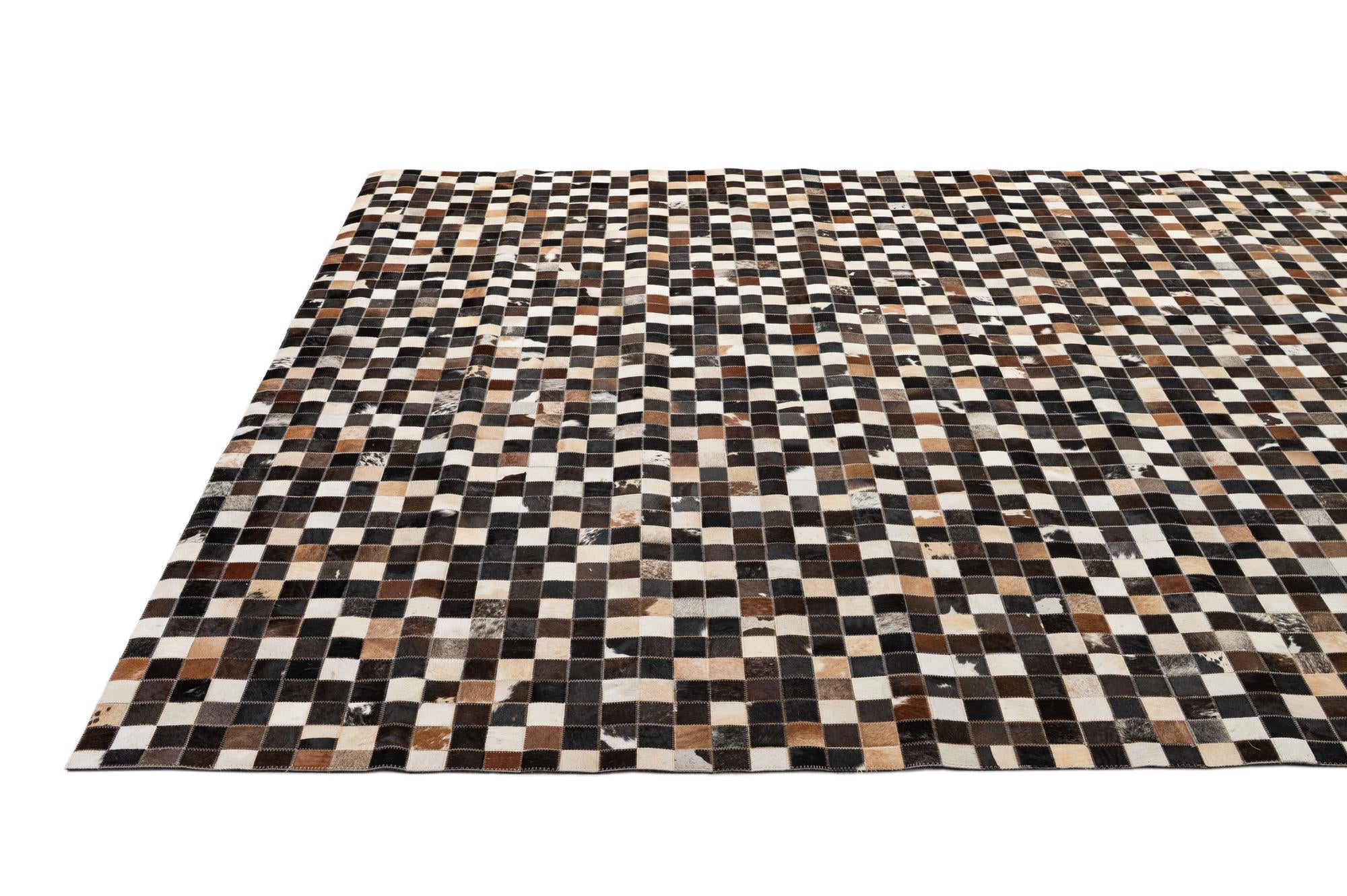 8' 1 x 10' Cowhide - Patchwork Rug