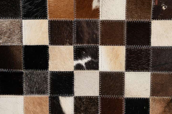 8' 1 x 10' Cowhide - Patchwork Rug