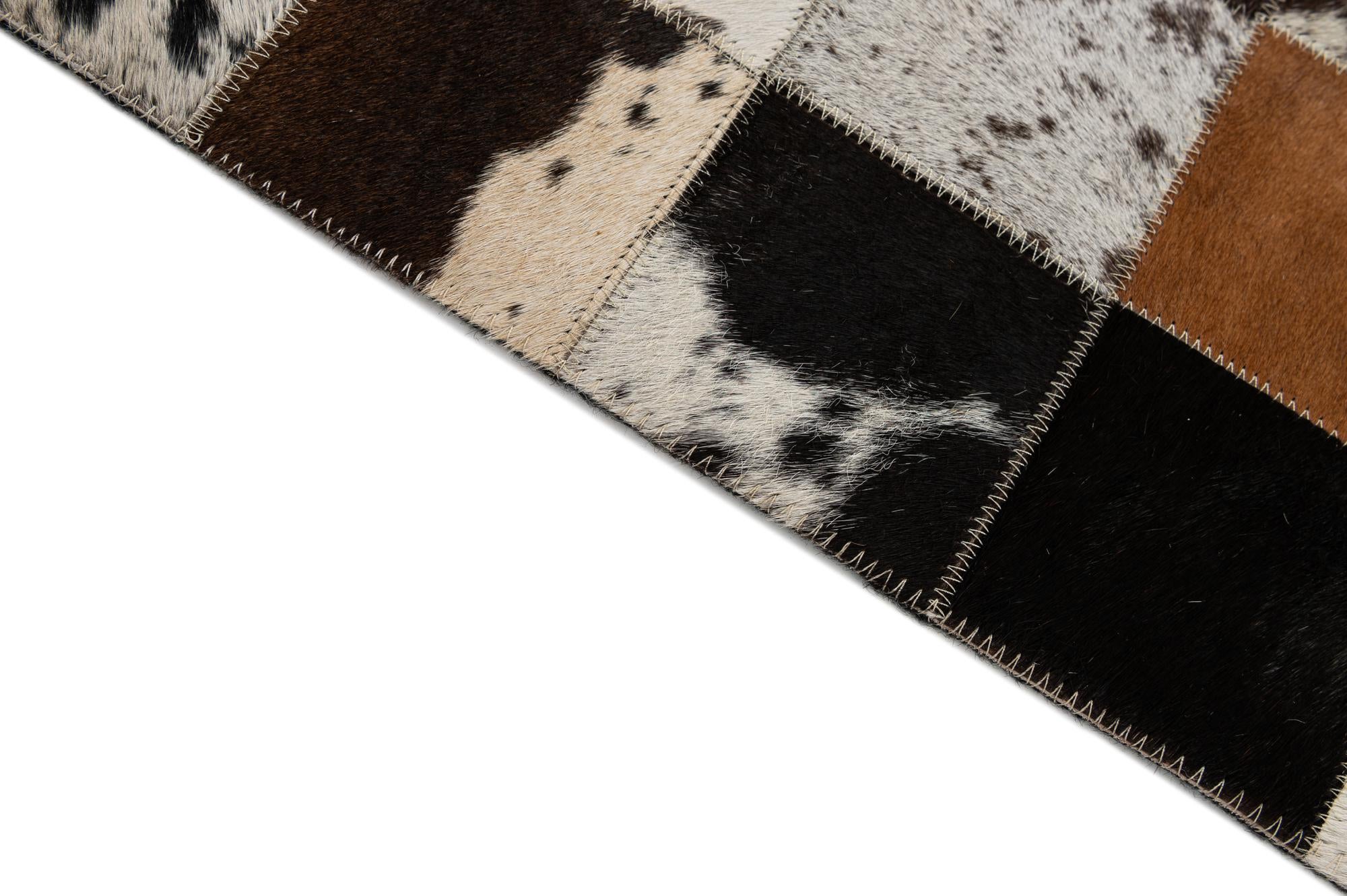 7' 11 x 10' 2 Cowhide - Patchwork Rug