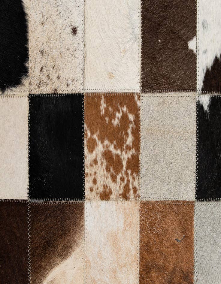 Detail image of 7' 11 x 10' 2 Cowhide - Patchwork Rug