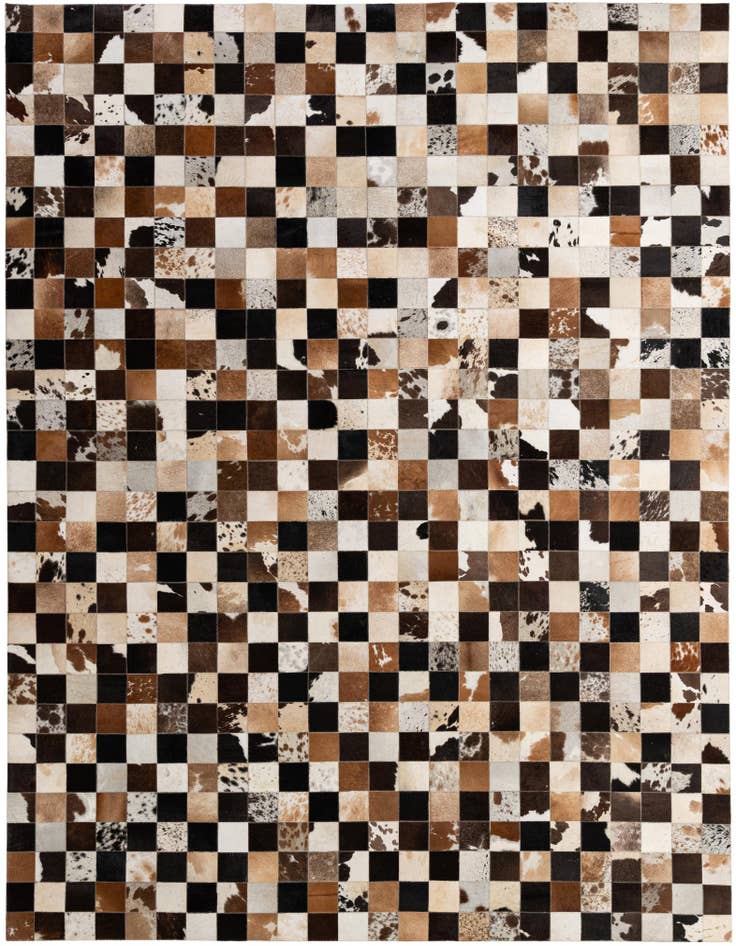 Detail image of 7' 11 x 10' 2 Cowhide - Patchwork Rug