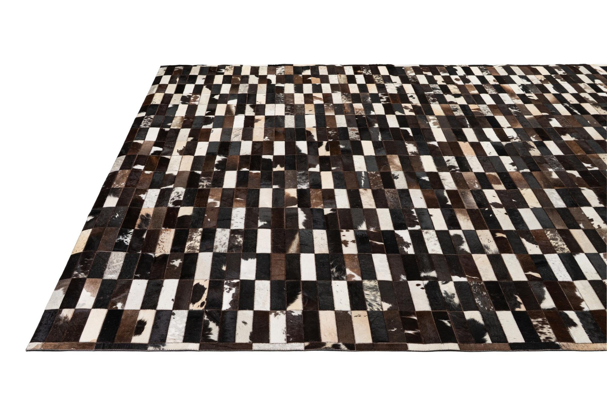 8' 3 x 9' 11 Cowhide - Patchwork Rug