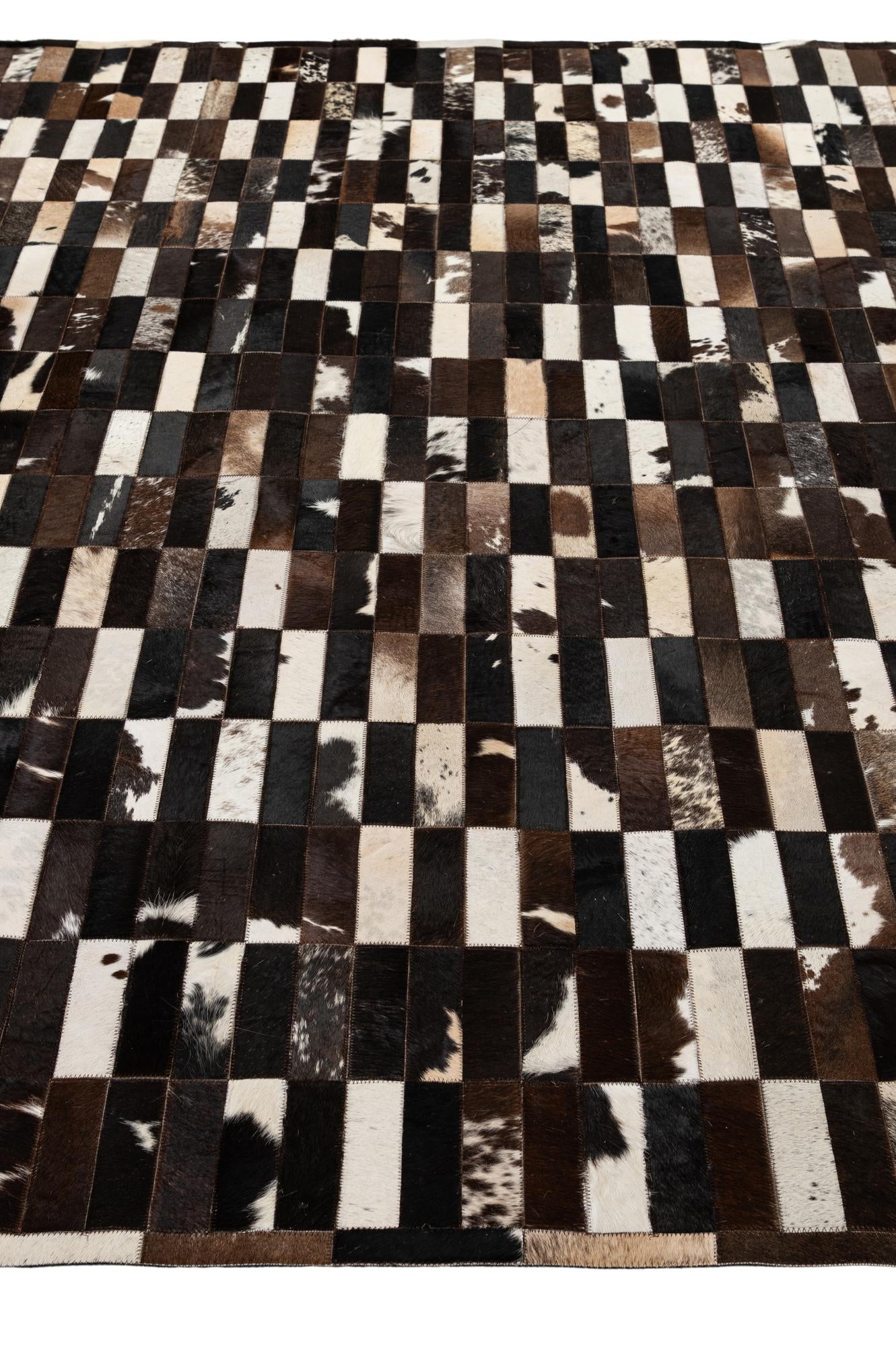 8' 3 x 9' 11 Cowhide - Patchwork Rug
