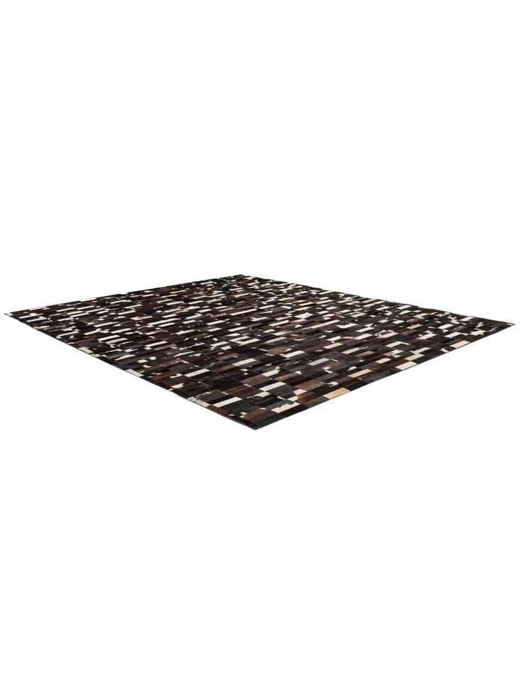 Detail image of 8' 2 x 9' 10 Cowhide - Patchwork Rug