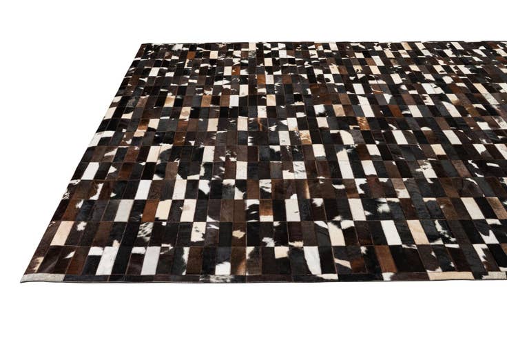 Detail image of 8' 2 x 9' 10 Cowhide - Patchwork Rug