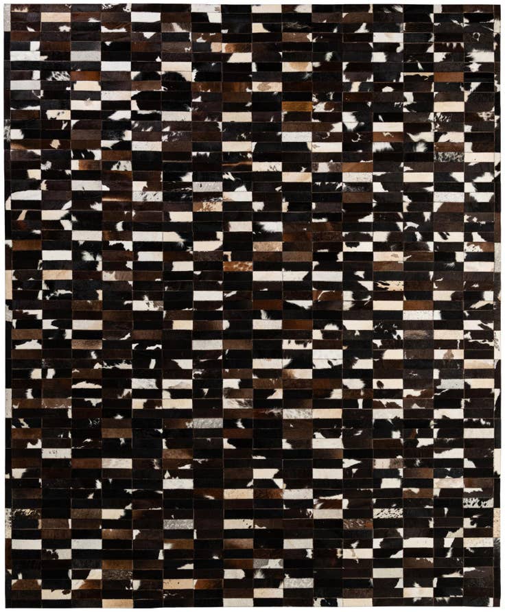 Detail image of 8' 2 x 9' 10 Cowhide - Patchwork Rug