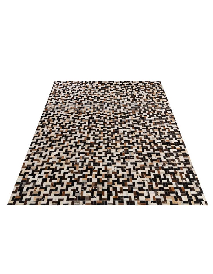Detail image of 8' x 10' Cowhide - Patchwork Rug