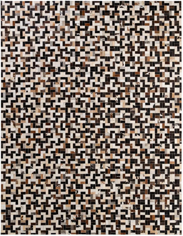 Detail image of 8' x 10' Cowhide - Patchwork Rug