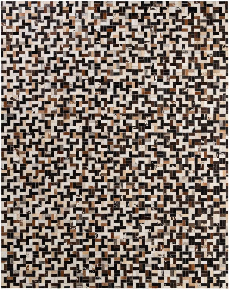 Detail image of 8' x 10' Cowhide - Patchwork Rug