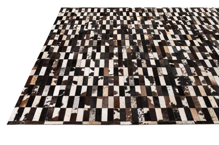 Detail image of 8' 2 x 9' 11 Cowhide - Patchwork Rug