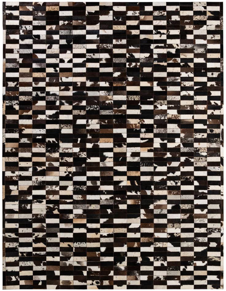 Detail image of 8' 2 x 9' 11 Cowhide - Patchwork Rug