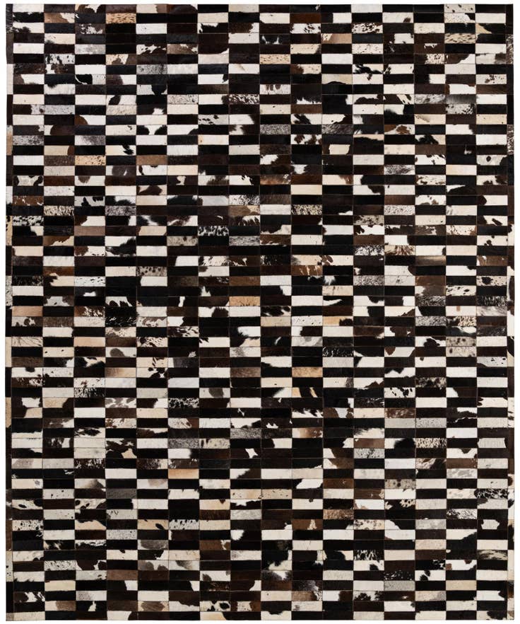 Detail image of 8' 2 x 9' 11 Cowhide - Patchwork Rug