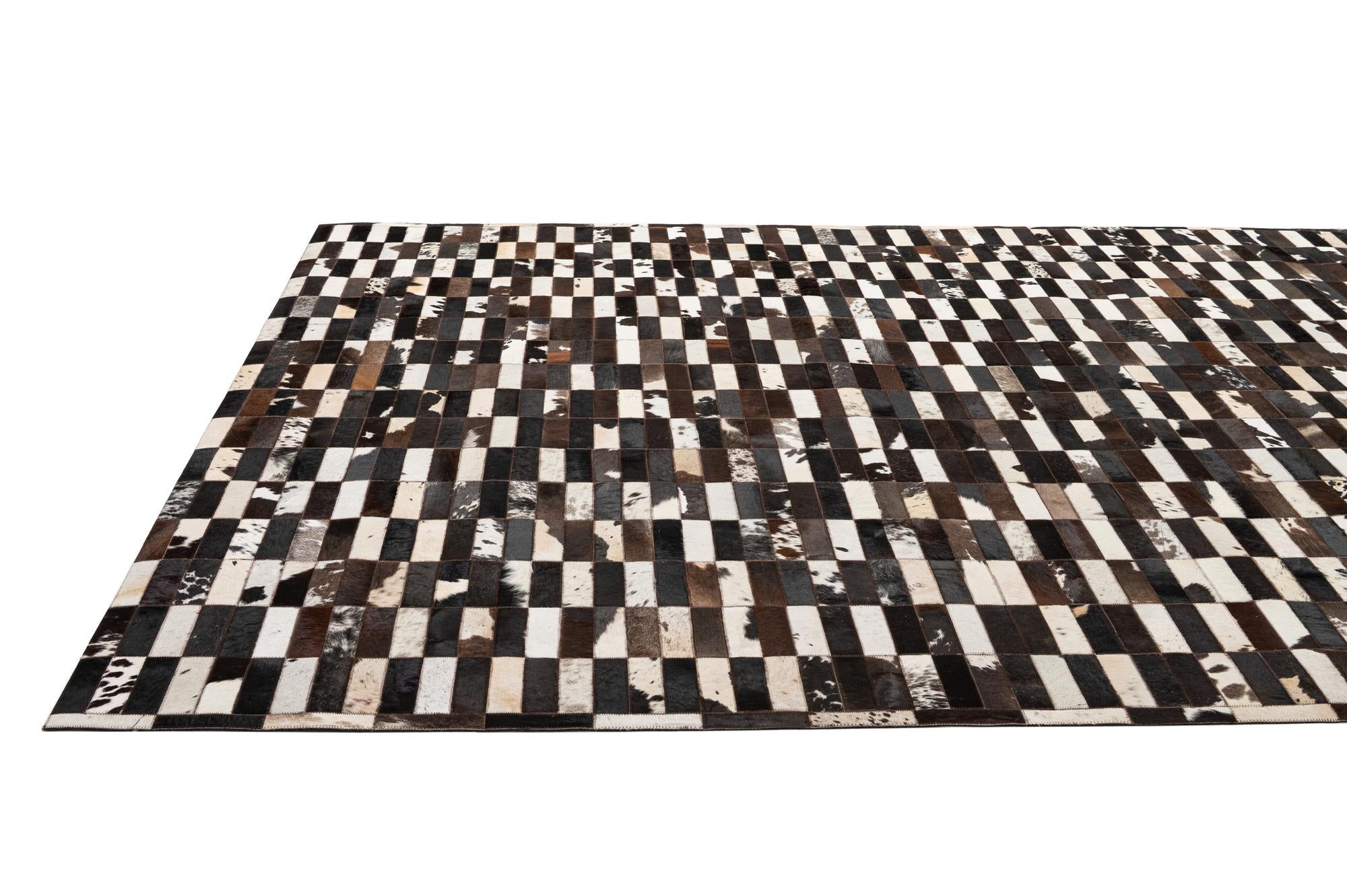 8' 3 x 9' 11 Cowhide - Patchwork Rug