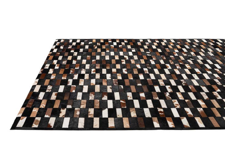 Detail image of 8' 2 x 9' 11 Cowhide - Patchwork Rug