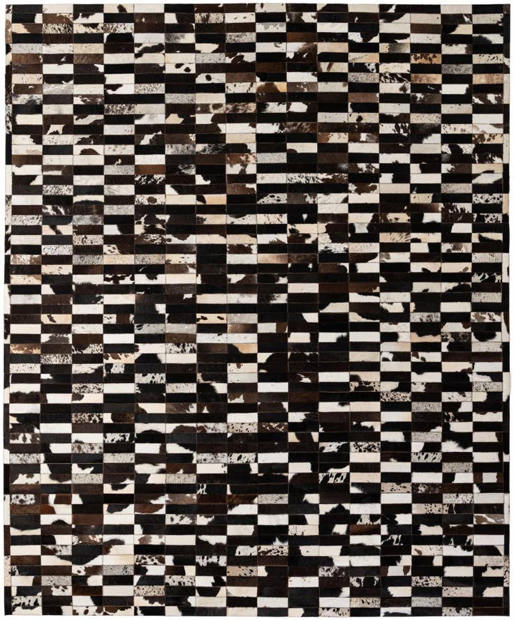 Detail image of 8' 2 x 9' 10 Cowhide - Patchwork Rug
