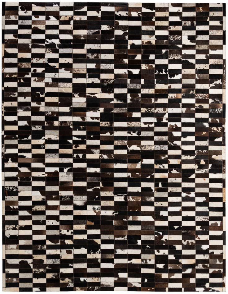 Detail image of 8' 2 x 9' 11 Cowhide - Patchwork Rug