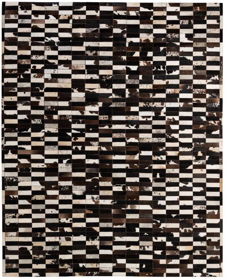 Detail image of 8' 2 x 9' 11 Cowhide - Patchwork Rug