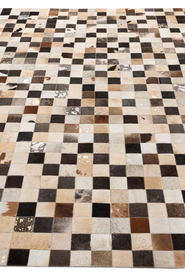 Detail image of 7' 11 x 9' 10 Cowhide - Patchwork Rug