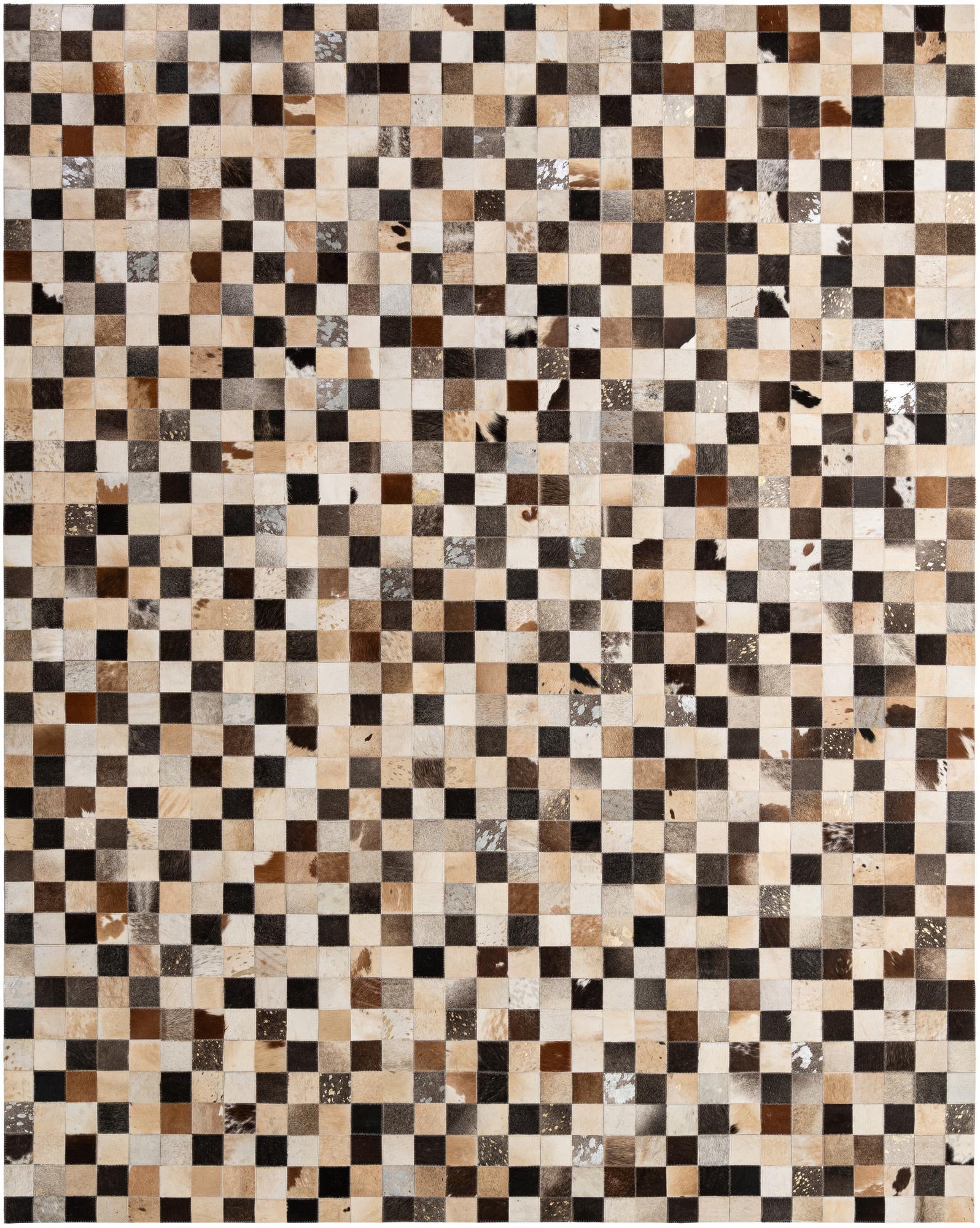 7' 11 x 9' 10 Cowhide - Patchwork Rug