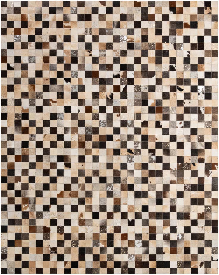 Detail image of 7' 11 x 9' 10 Cowhide - Patchwork Rug