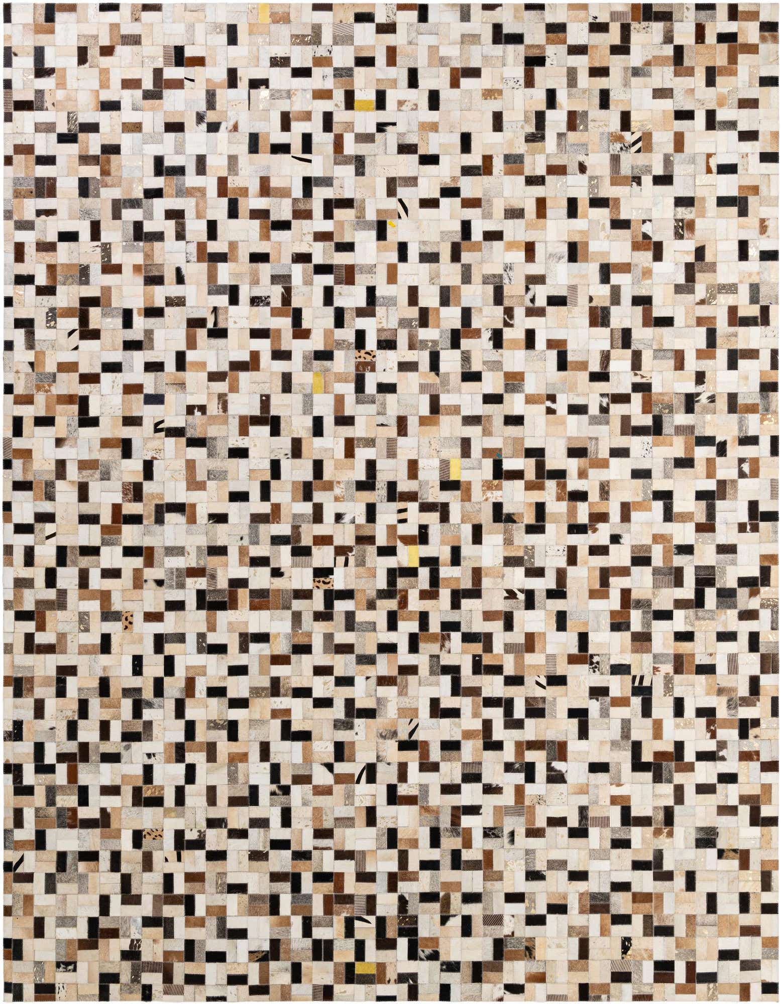 Primary image 8' x 10' Cowhide - Patchwork Rug
