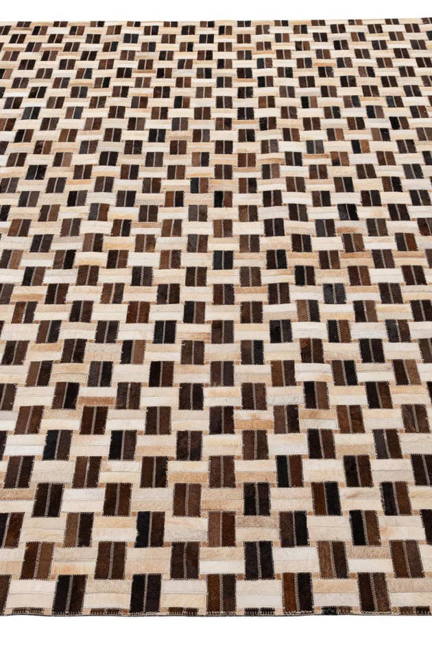 Detail image of 7' 7 x 9' 10 Cowhide - Patchwork Rug