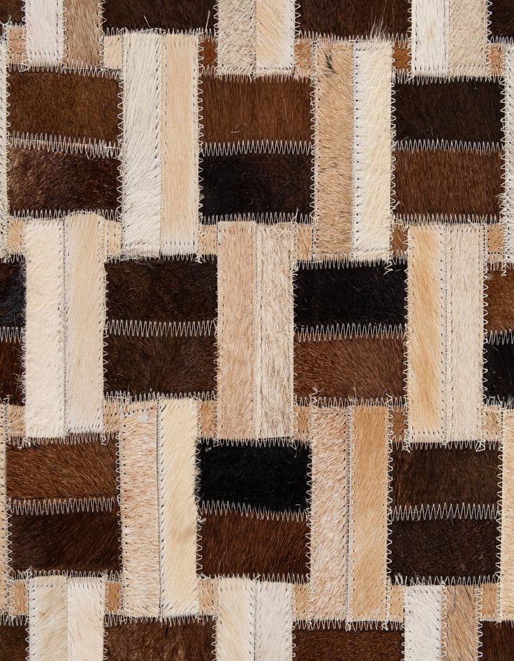 Detail image of 7' 7 x 9' 10 Cowhide - Patchwork Rug