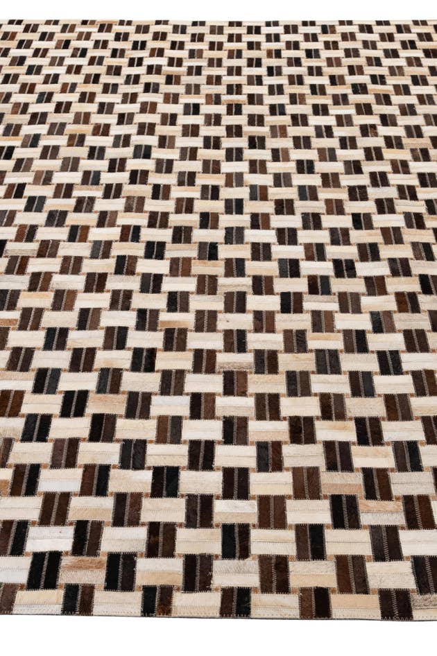 Detail image of 7' 8 x 9' 10 Cowhide - Patchwork Rug