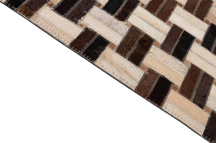 Detail image of 7' 8 x 9' 10 Cowhide - Patchwork Rug