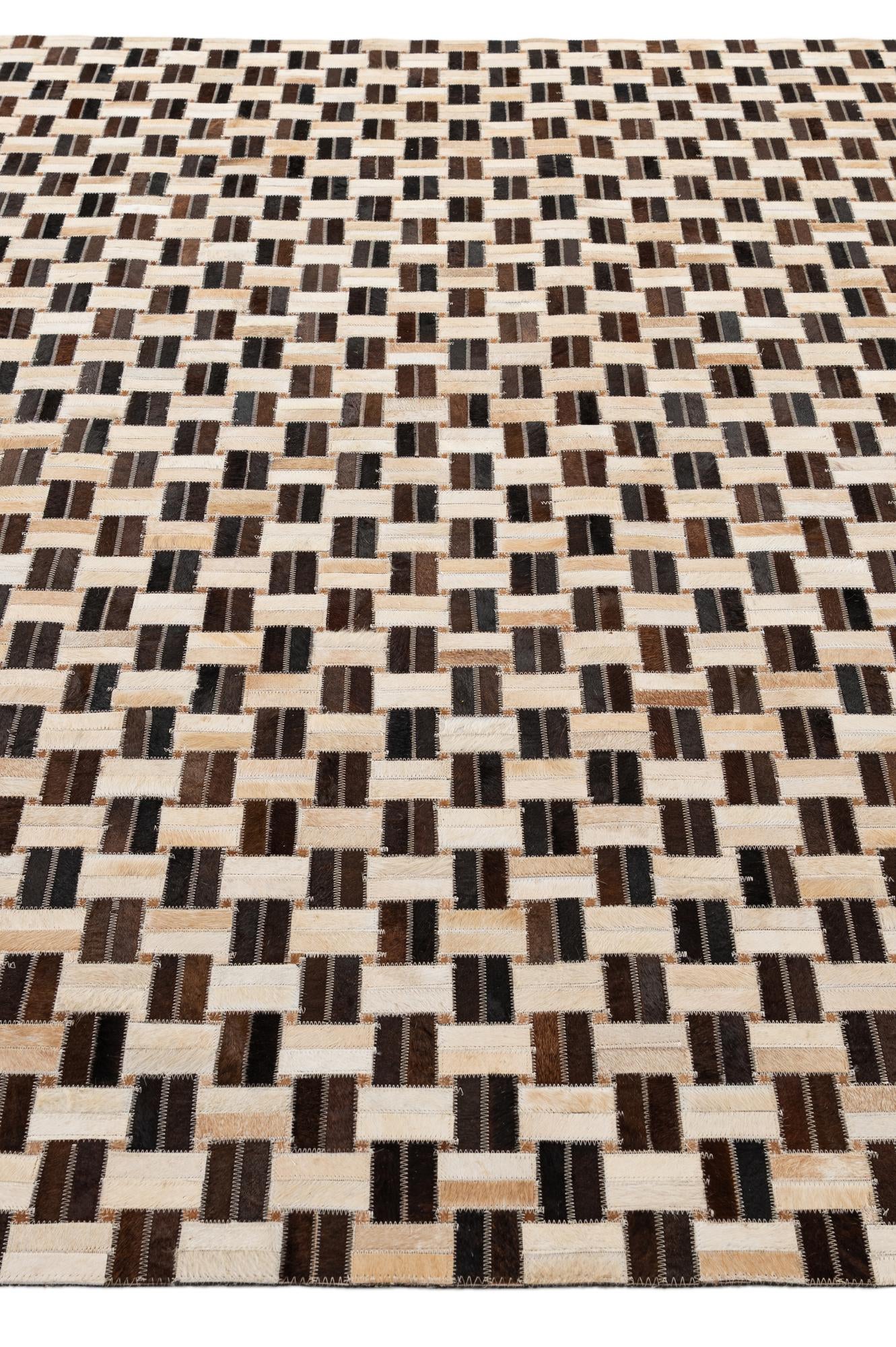 7' 7 x 9' 10 Cowhide - Patchwork Rug