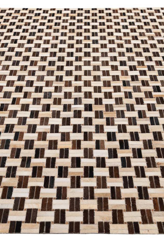 Detail image of 7' 8 x 9' 11 Cowhide - Patchwork Rug