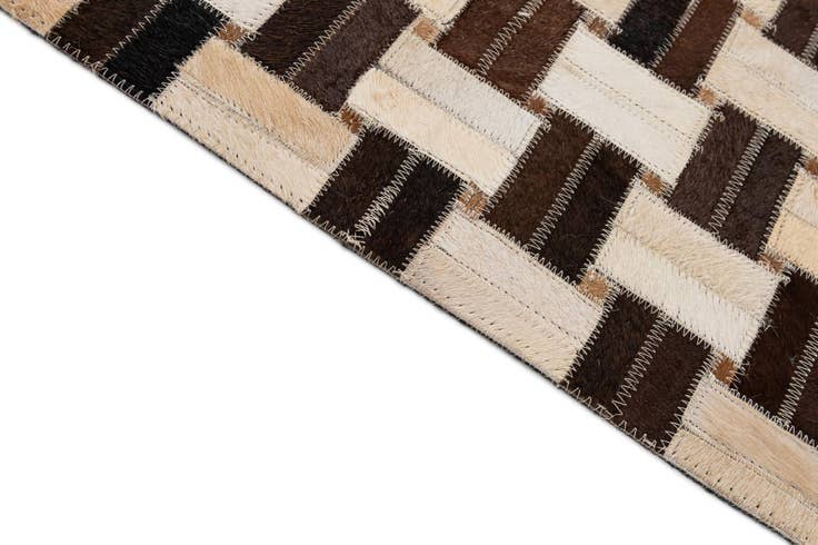 Detail image of 7' 8 x 9' 11 Cowhide - Patchwork Rug