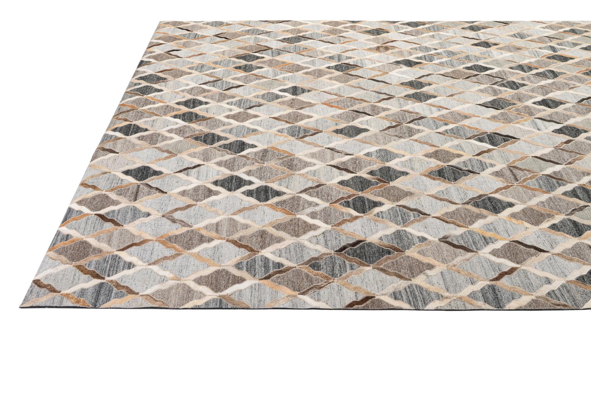 8' 1 x 9' 10 Cowhide - Patchwork Rug
