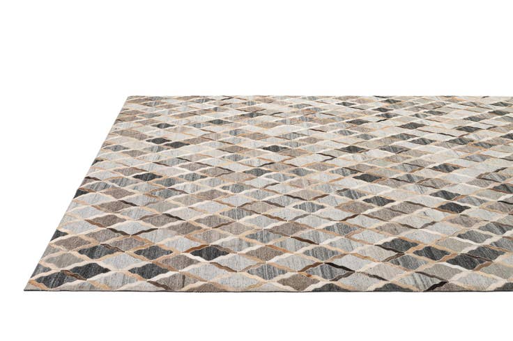 Detail image of 8' 1 x 9' 10 Cowhide - Patchwork Rug