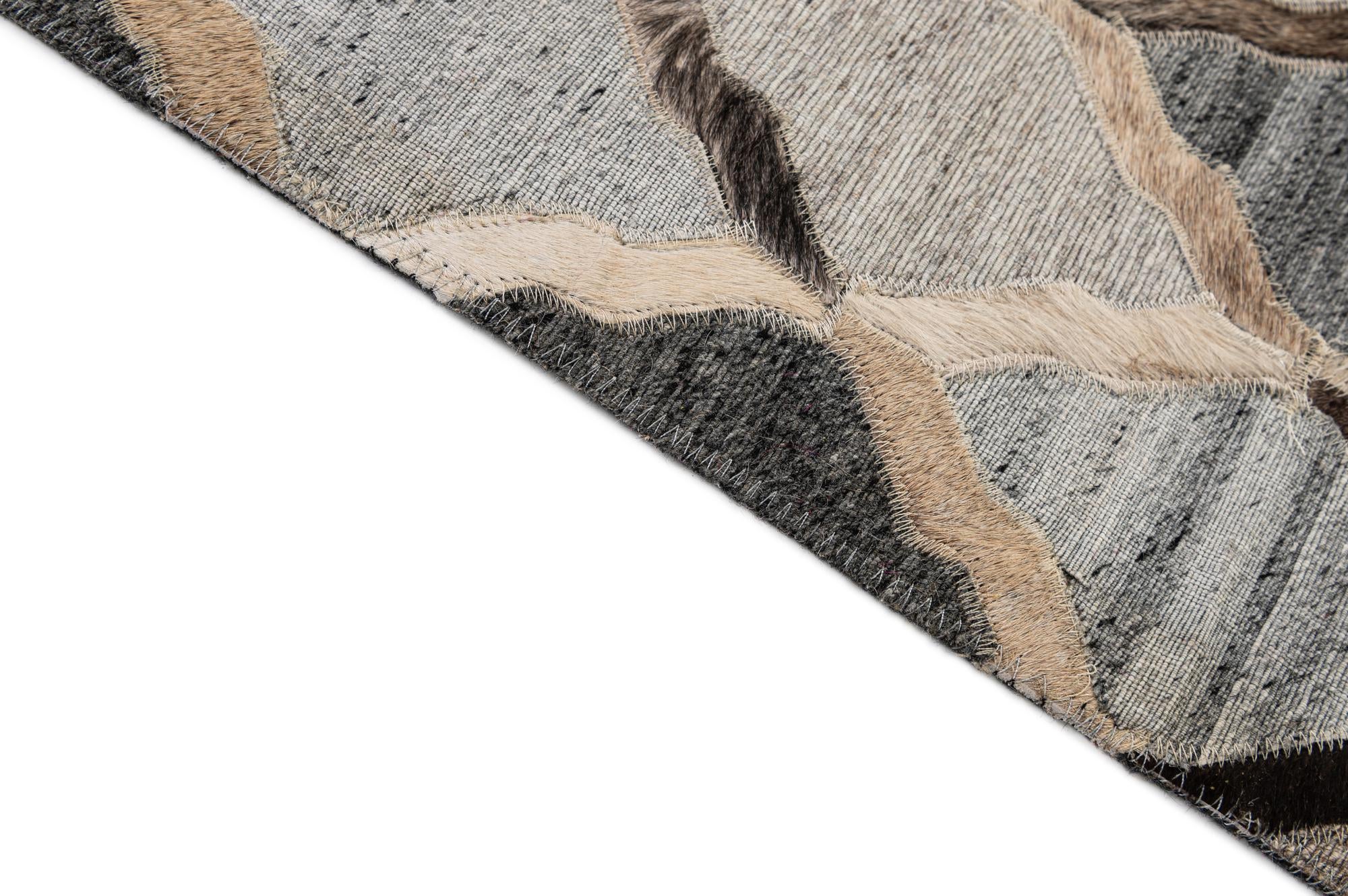 8' 1 x 9' 10 Cowhide - Patchwork Rug