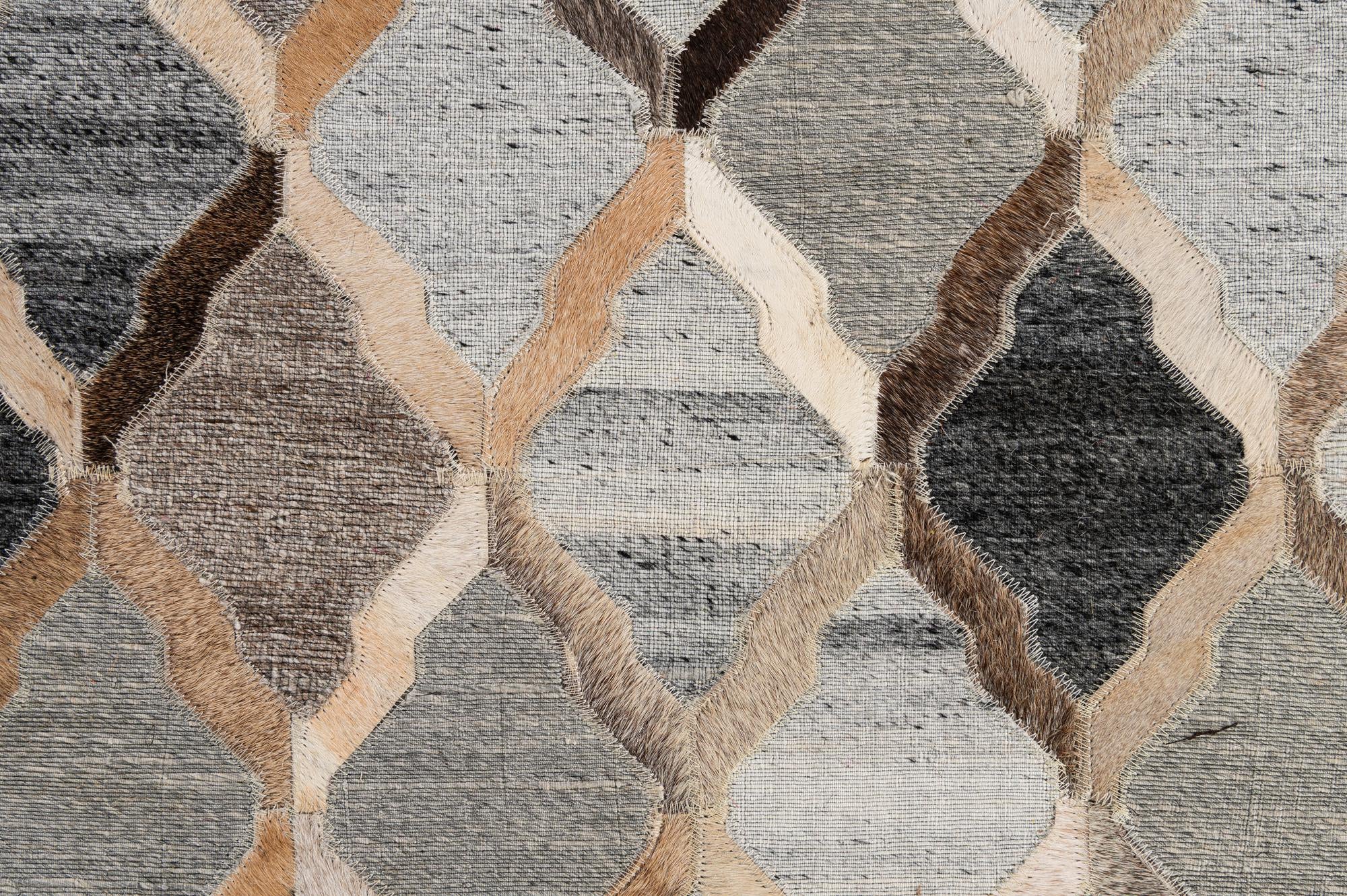 8' 1 x 9' 10 Cowhide - Patchwork Rug