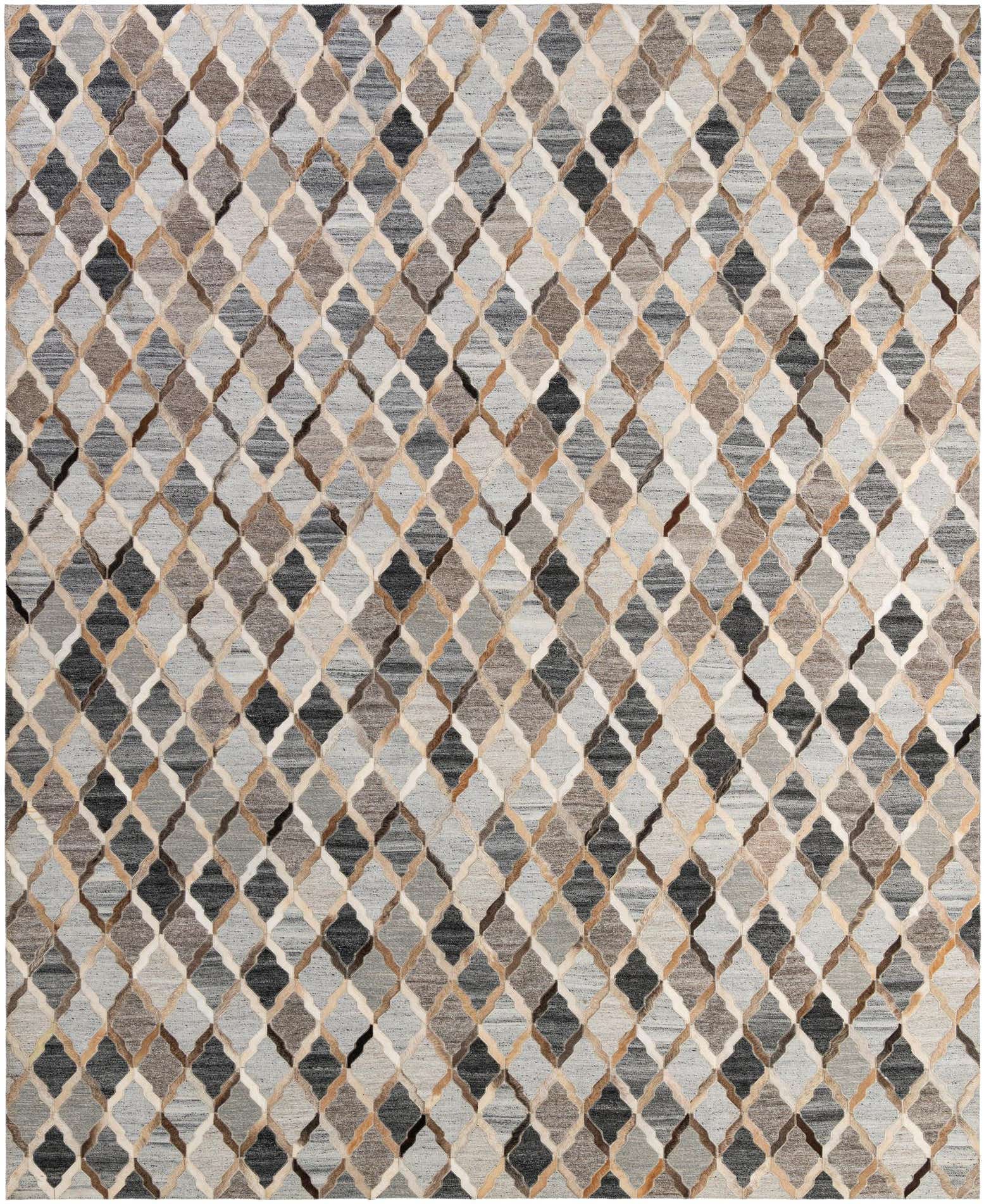 8' 1 x 9' 10 Cowhide - Patchwork Rug
