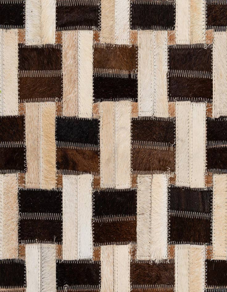 Detail image of 7' 8 x 9' 9 Cowhide - Patchwork Rug