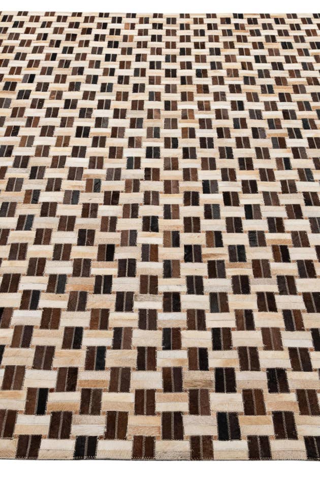 Detail image of 7' 8 x 9' 10 Cowhide - Patchwork Rug