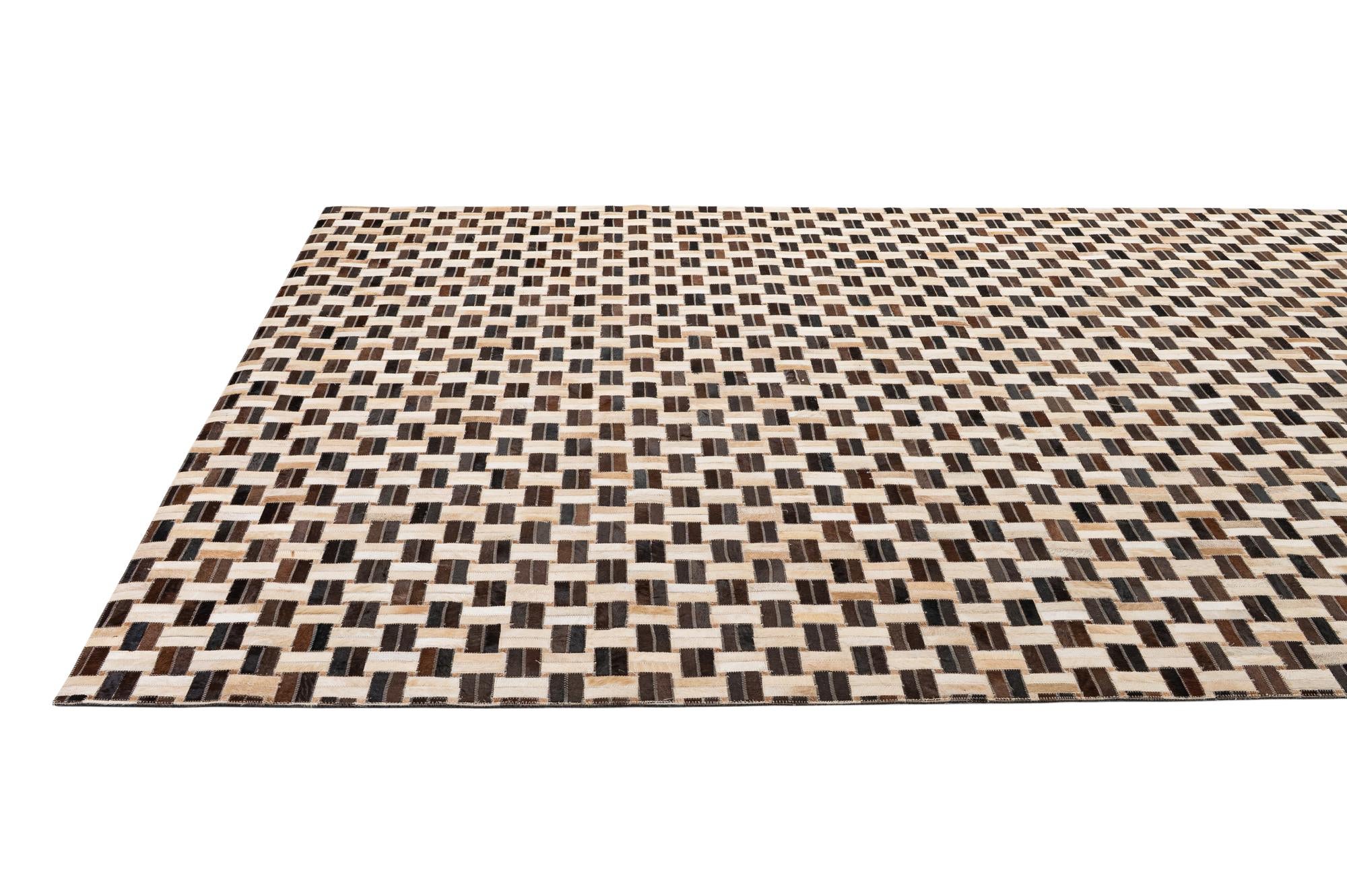 7' 7 x 9' 11 Cowhide - Patchwork Rug