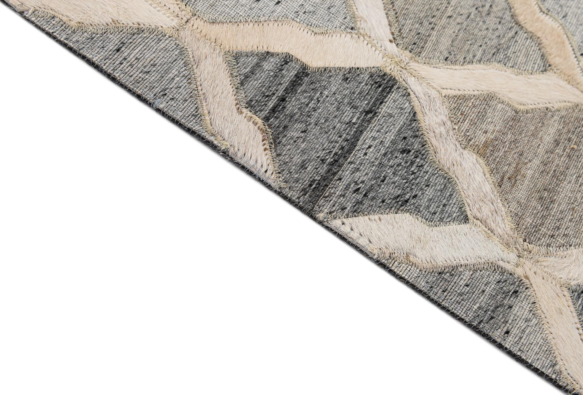 8' 1 x 9' 10 Cowhide - Patchwork Rug