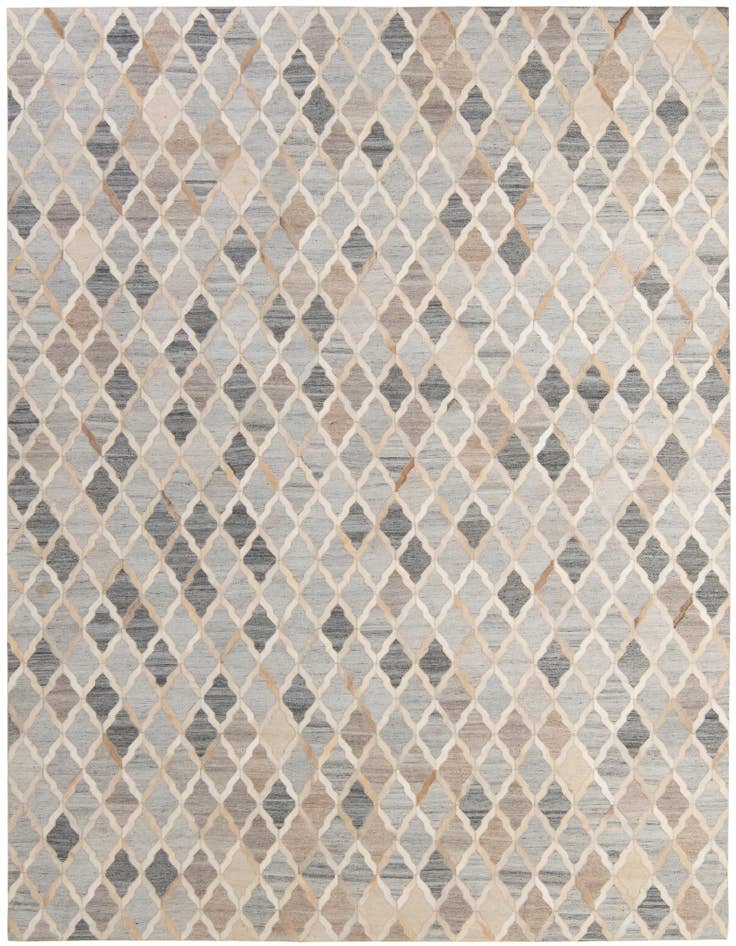 Detail image of 8' 1 x 9' 10 Cowhide - Patchwork Rug