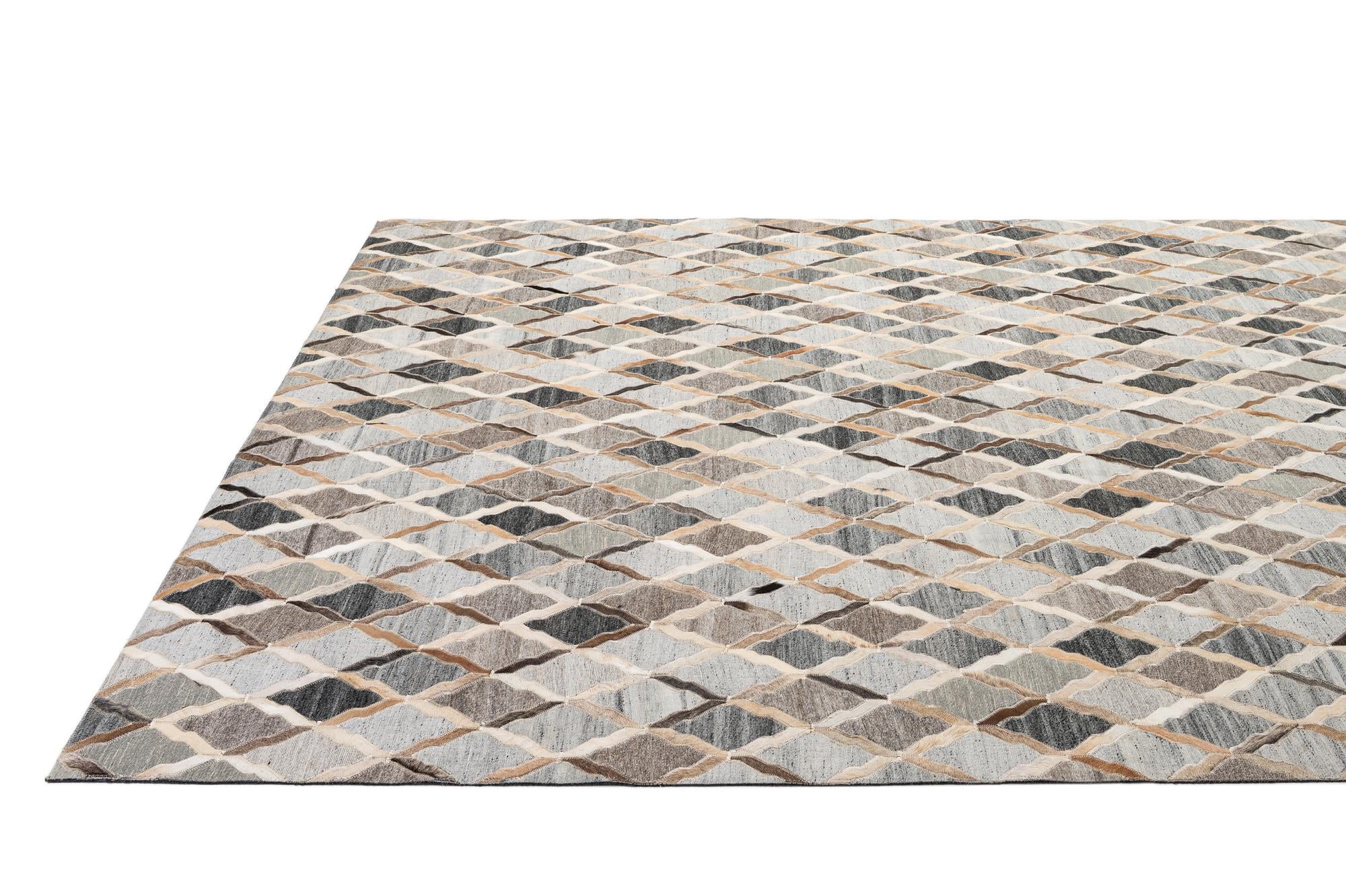 8' x 9' 10 Cowhide - Patchwork Rug